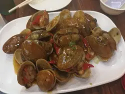 味精味炒蚬，我真心出生到现在第一次吃到