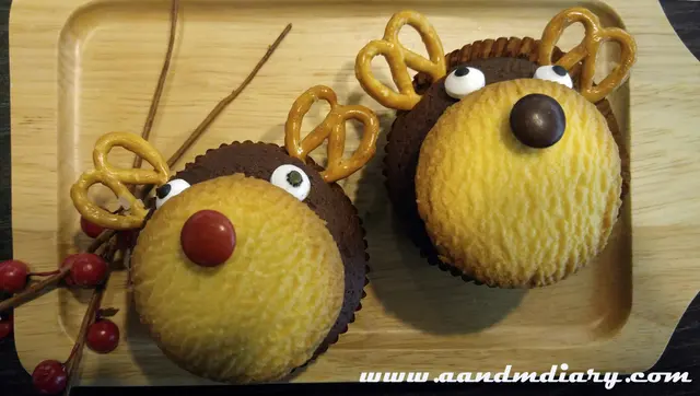 馴鹿朱古力杯子蛋糕