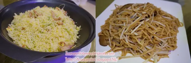 砂鍋雞絲飯和蟹籽炆伊麵