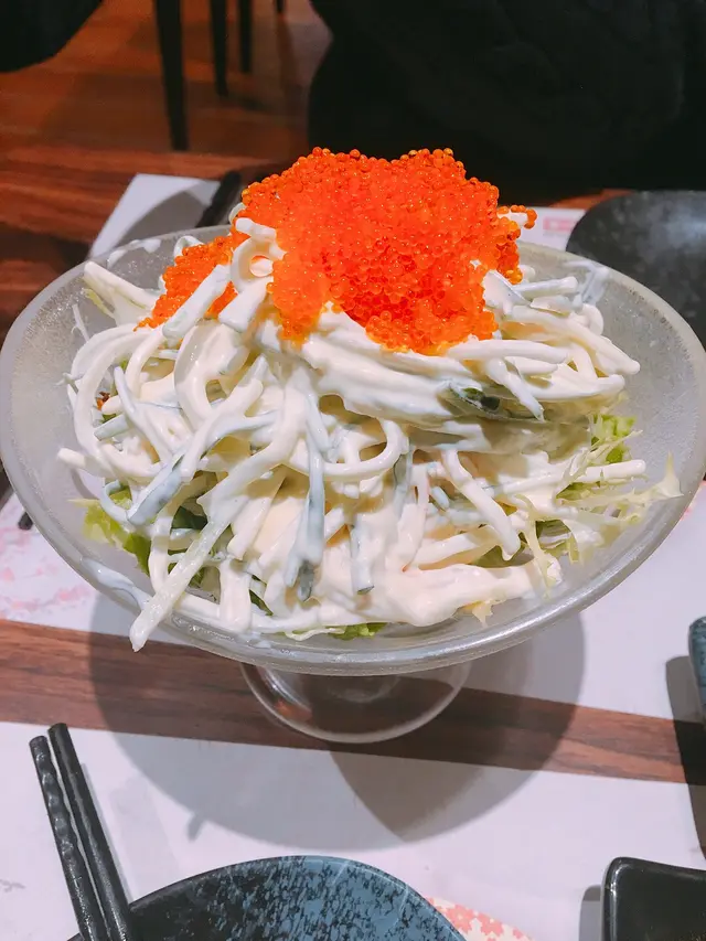 蟹籽沙律