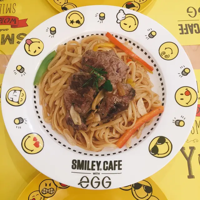 一口牛柳粒炒意粉