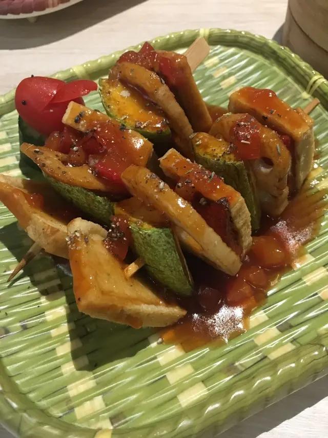 彩椒百頁豆腐串燒