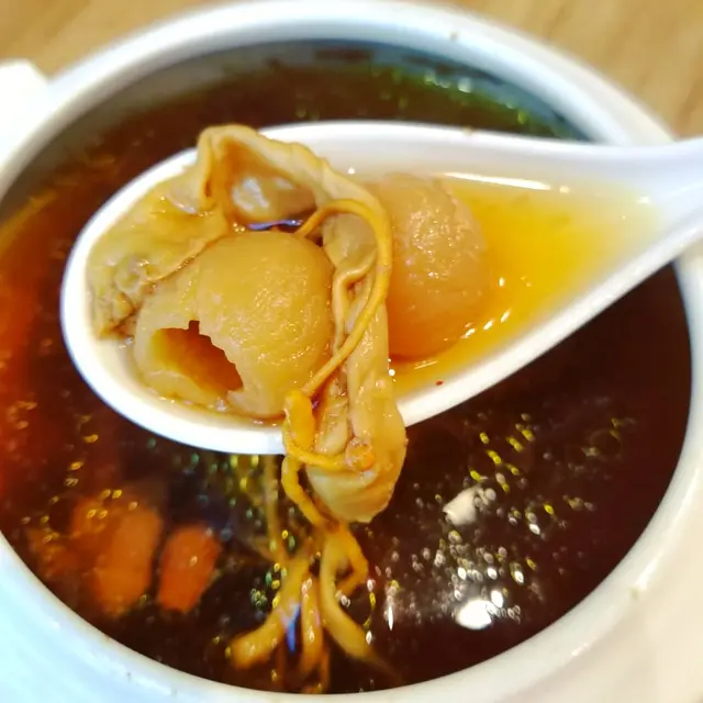 栗子蟲草花花膠燉雞湯