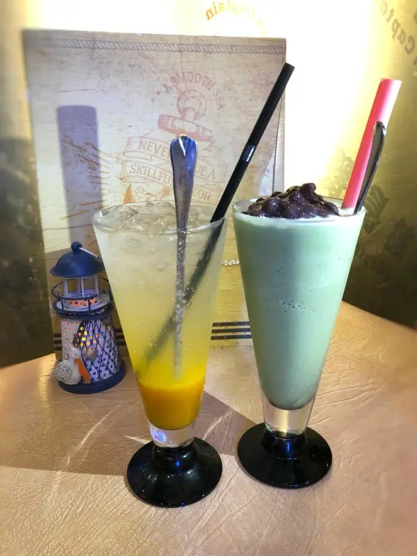 橙汁什飲/ 宇治抹茶紅豆奶昔