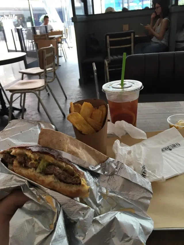Single combo, truffle blend burger