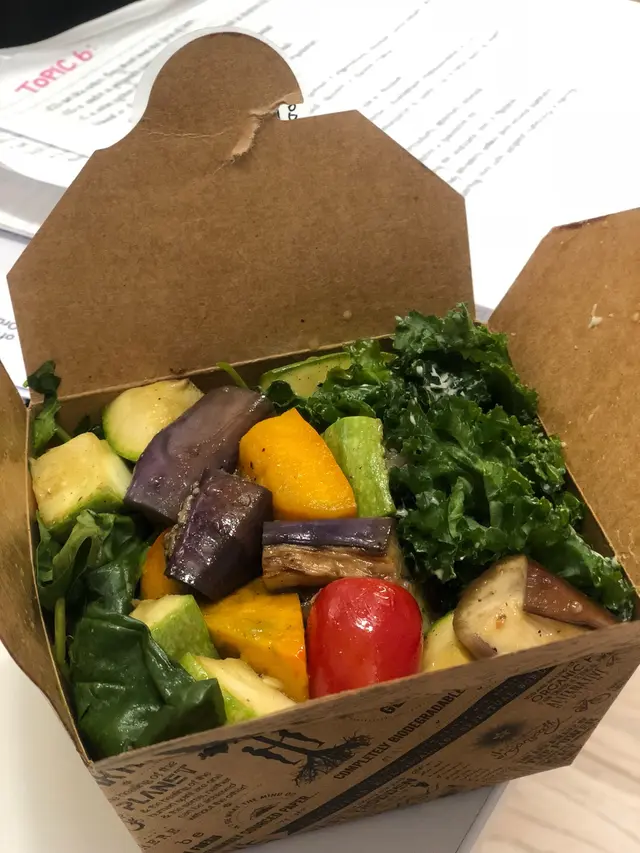 Small  salad  with  only  what  you  see    The  rest  is  kale  .. .  Overpriced  for  nothing  