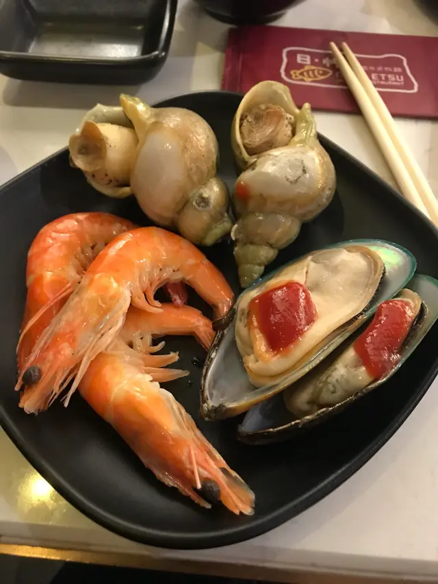 凍蝦，青口，翡翠螺