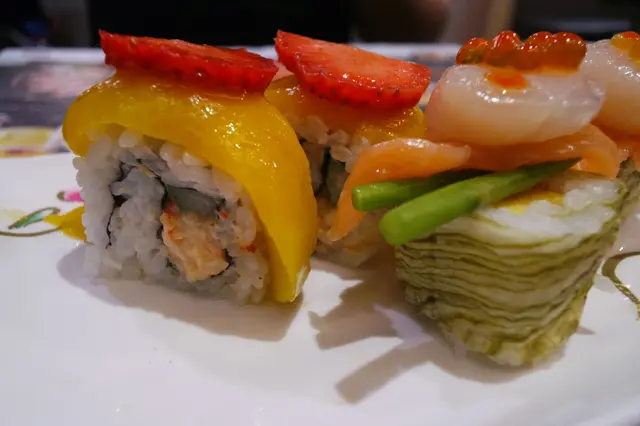 香芒龍蝦沙律卷，磯之雪千禧筍卷