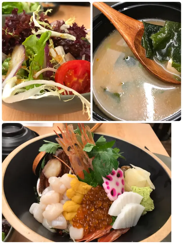 包括:前菜、沙律、味噌湯