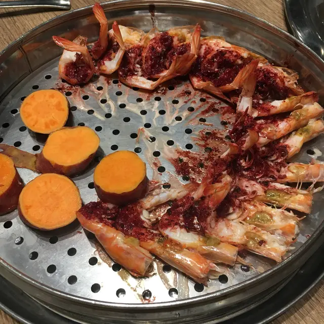 紅糟蒸蝦