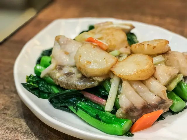 西蘭花爆炒帶子龍躉球