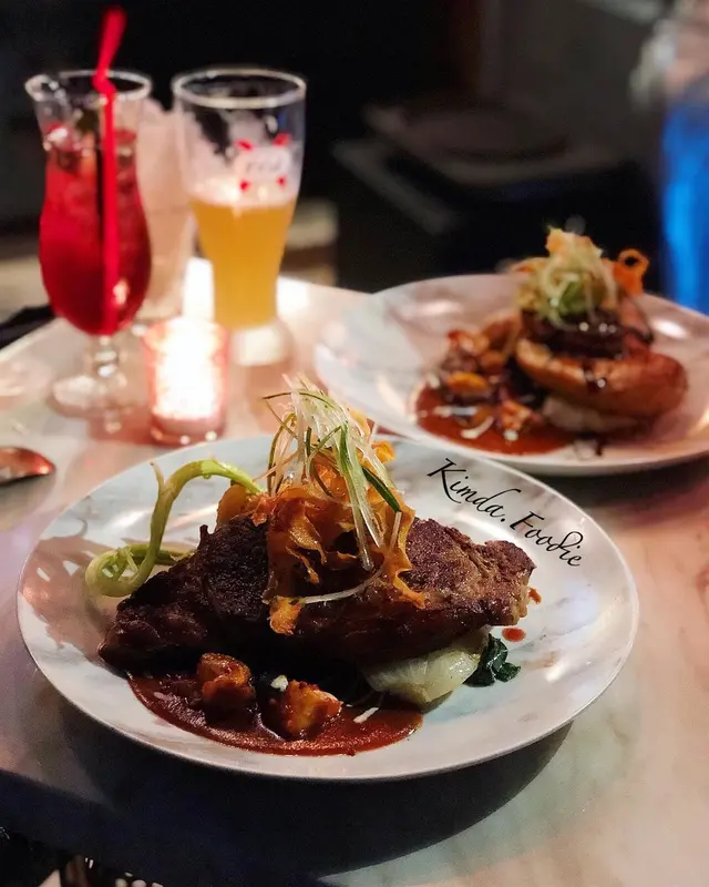 美國肉眼牛扒配燒肉汁