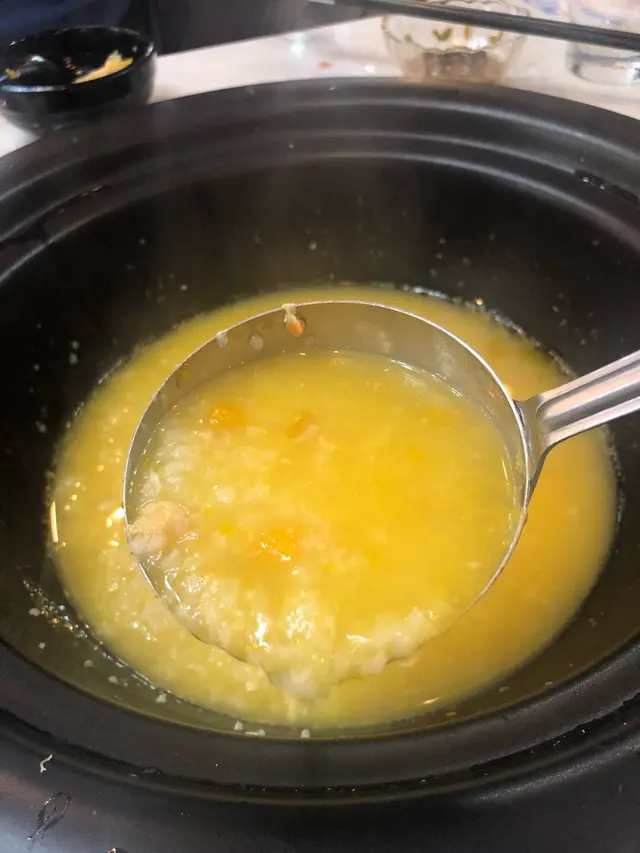 南瓜瑤柱粥底