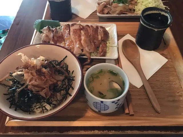 煎雞扒配貓飯