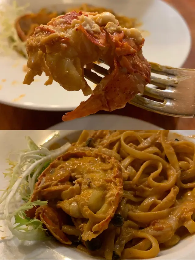 茄蓉蟹肉龍蝦扁意粉