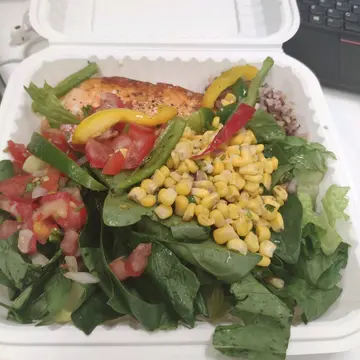 Salmon fillet meal