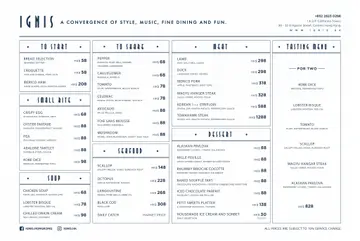 DINNER MENU 