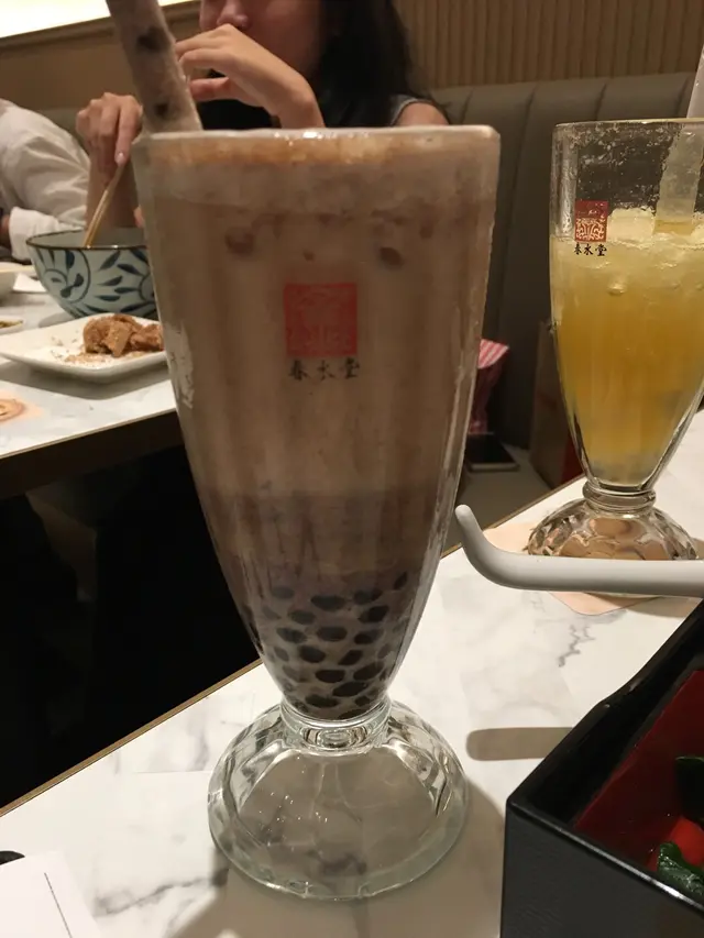 珍珠紅豆鮮奶茶