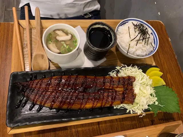 浦燒鰻魚(原條)加定食