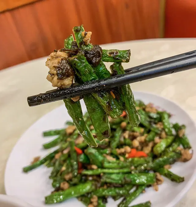 欖菜肉鬆四季豆