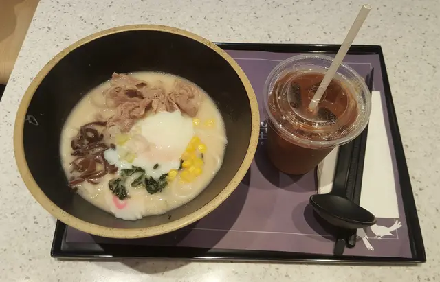 月見牛肉日式烏冬配凍咖啡