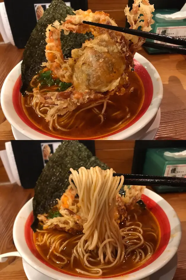 天婦羅軟殼蟹櫻花蝦湯拉麵