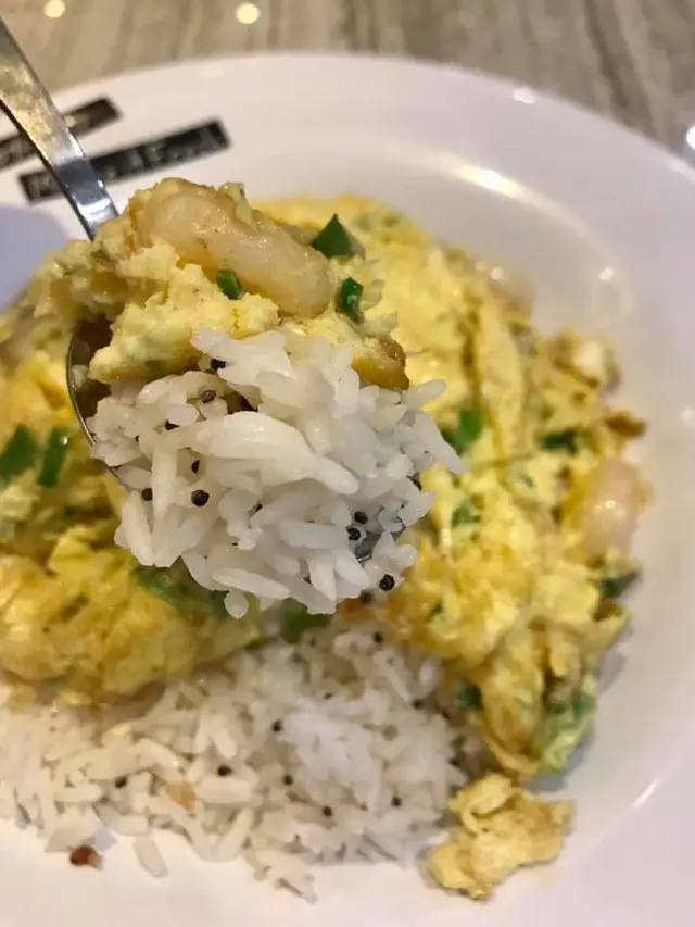 蔥花蝦仁炒蛋藜麥飯