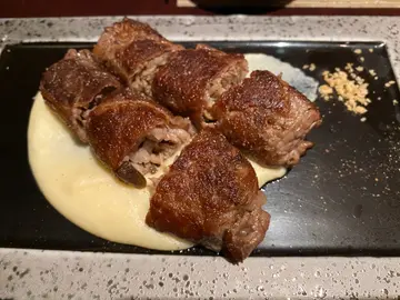 铁板牛肉蘑菇卷