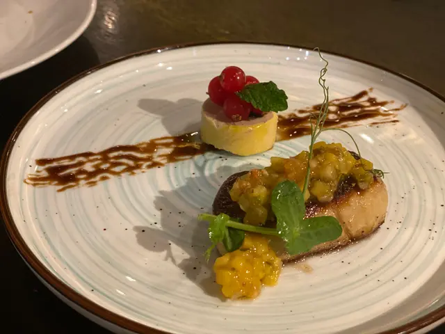 香煎鵝肝配鵝肝批無花果芒果莎莎