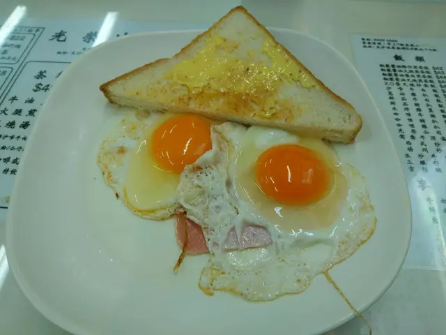 茶餐煎雙蛋多士