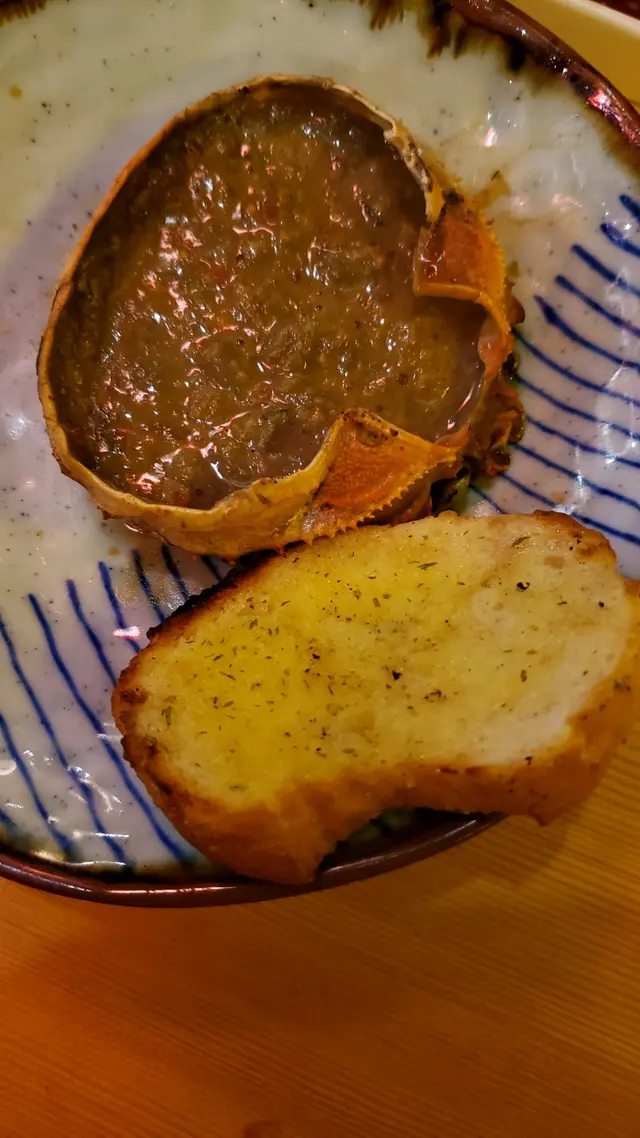 人氣蟹味噌甲羅燒