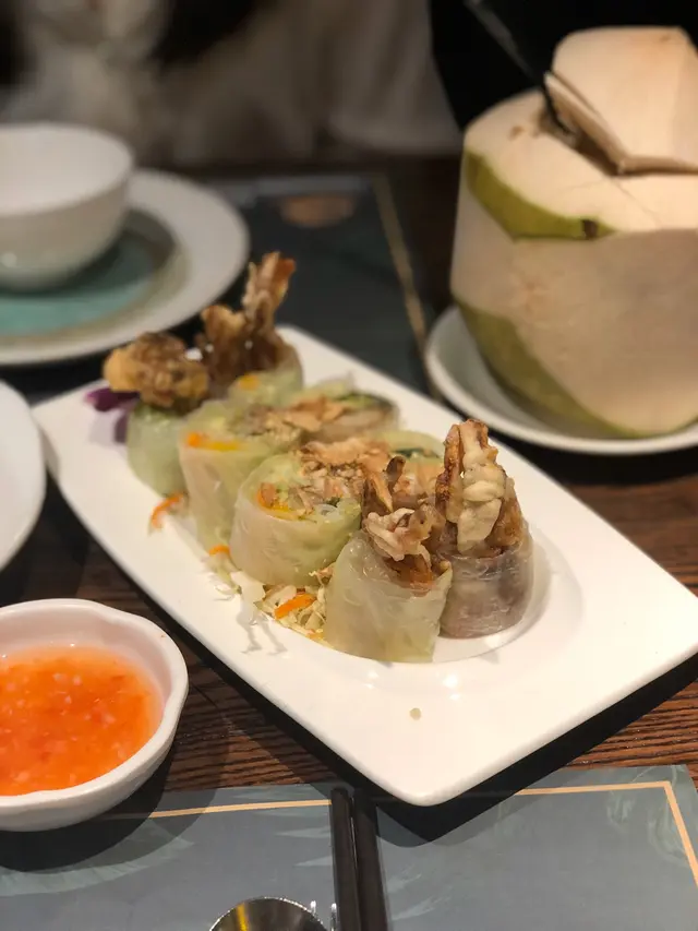 香芒軟殼蟹米紙卷