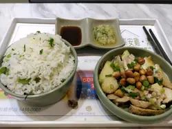 細飯已相當夠食，泰安雞肉質雞味不是一般雪藏雞可比