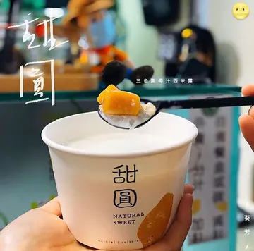 三色圆椰汁西米露