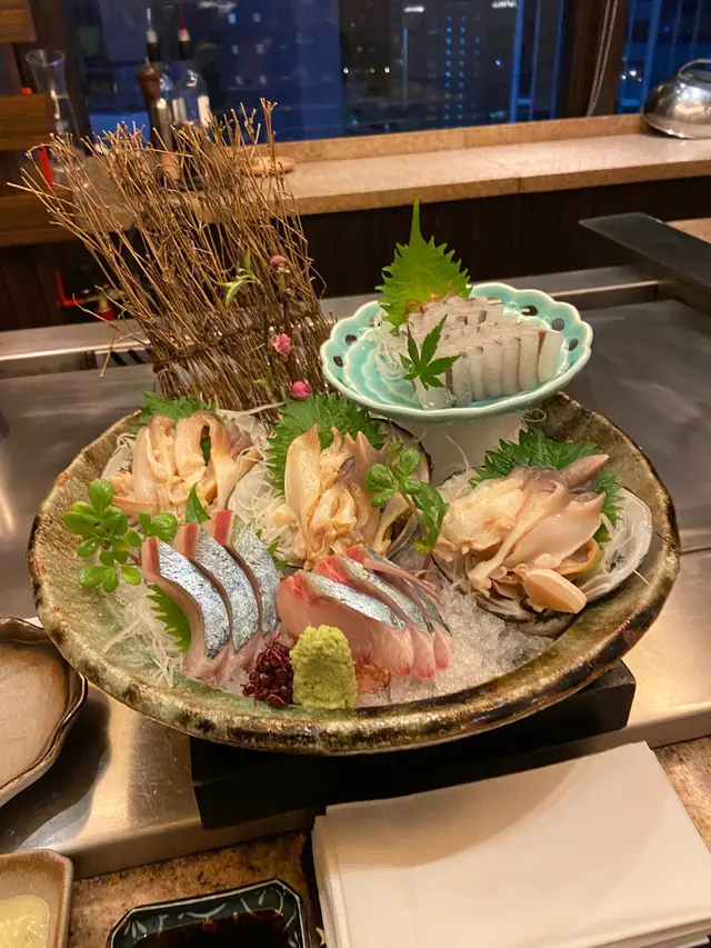 赤貝及油金魚刺身