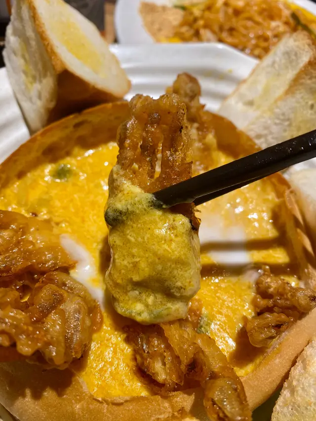 麵包焗咖喱軟殼蟹