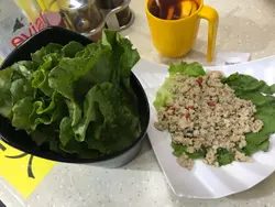 泰式香叶肉碎生菜包 