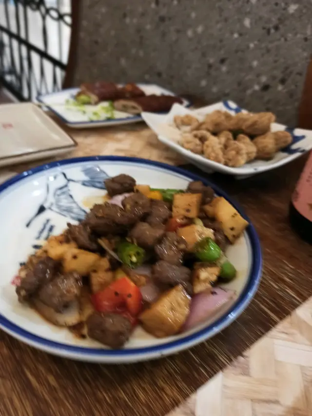 黑椒杏鮑菇牛柳粒