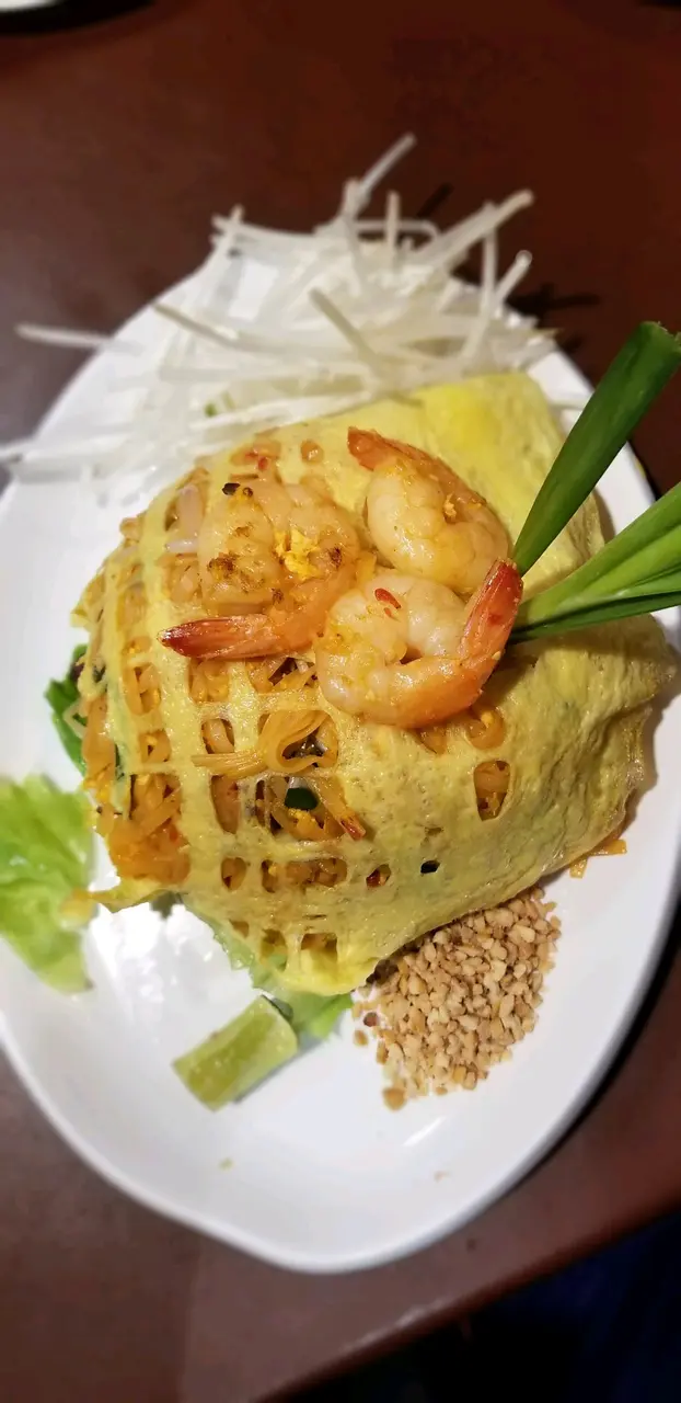 蛋包鮮蝦金邊粉