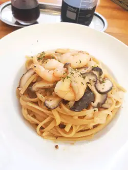 牛肝菌大虾扁意粉