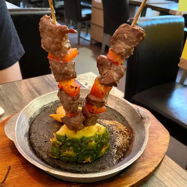 心の火焰鐵板牛柳串