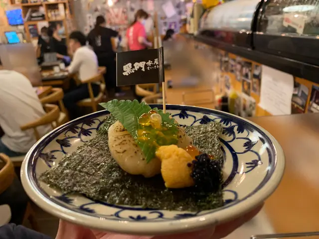 黑門帆立貝配魚子醬