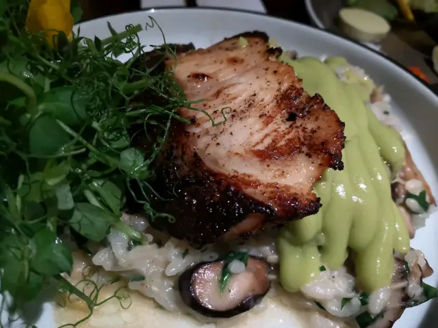 Cod fish and mushroom rissotto