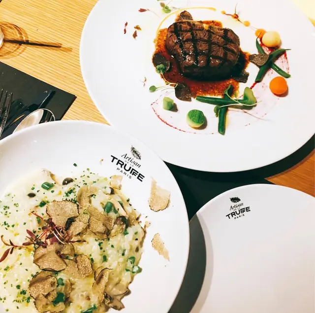 澳洲M6和牛西冷配松露 & 意大利飯配蘑菇松露