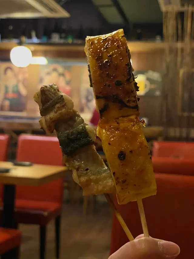 鹽燒鰻魚，川燒活鮑魚