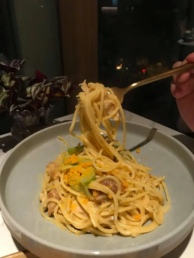 黃金鹹蛋苦瓜忌廉雞肉意大利粉