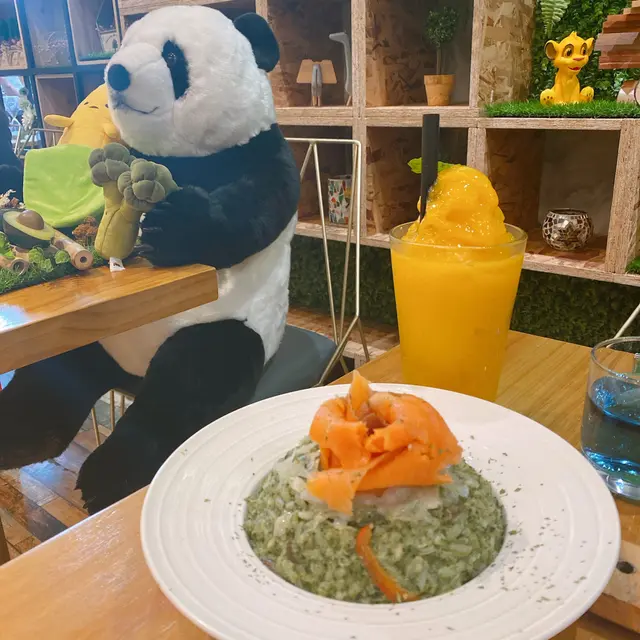 波菜煙三文魚飯