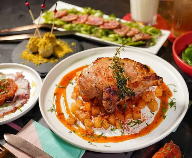 Iberico Pork Chop in Sherry Vinegar Gravy