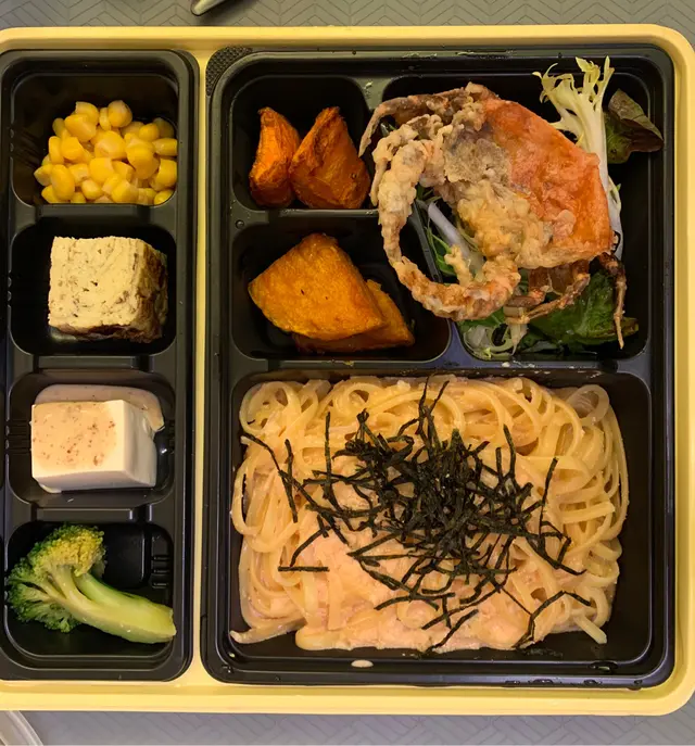 炸軟殼蟹明太子扁意粉