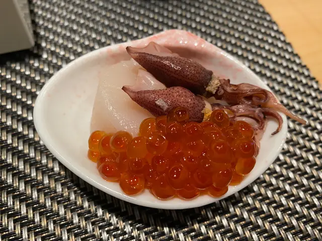 帶子, 螢光魷魚, 三文魚籽